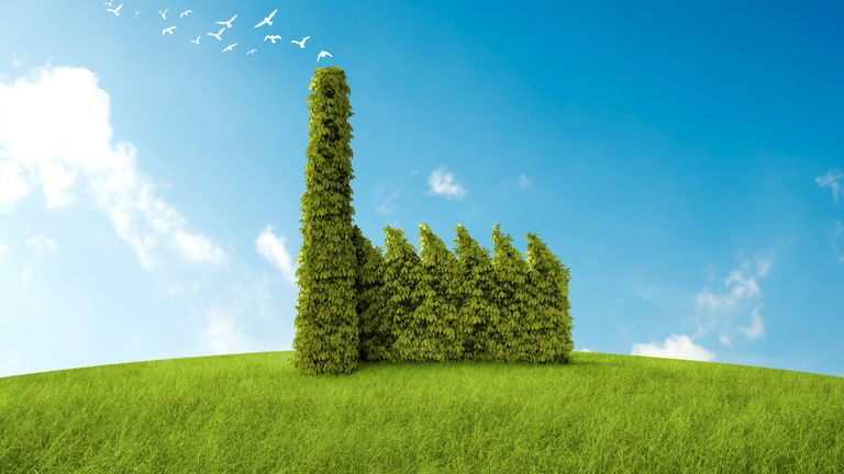 Industrial building with the form of a bush